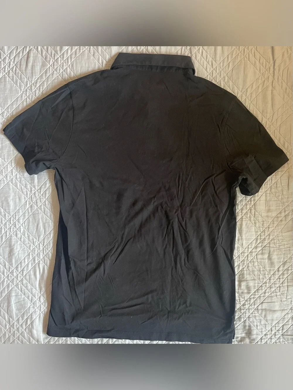 J. CREW Slim sueded cotton polo shirt in Black Size L NWT $55 BW393